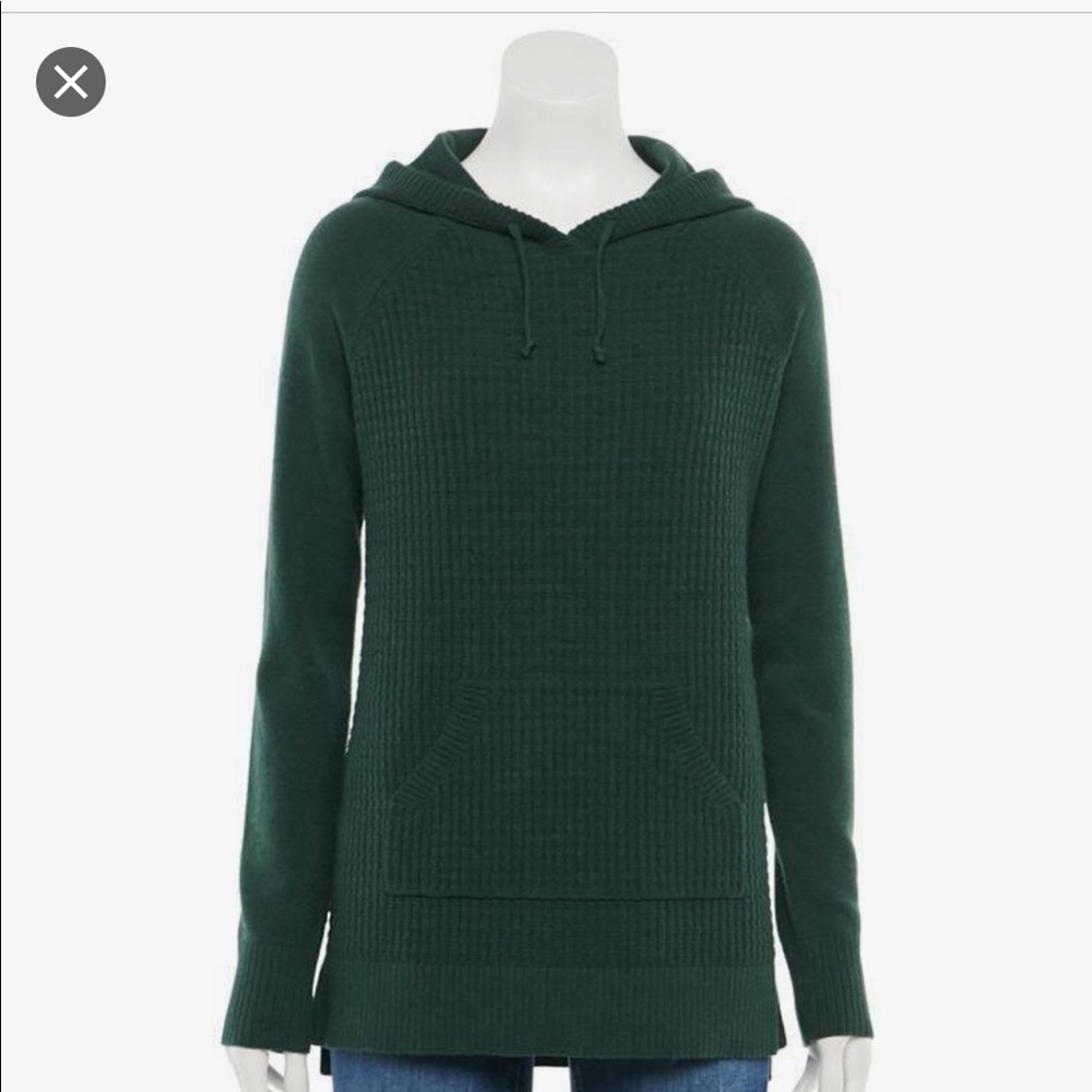 $18 Sonoma hooded sweater hunter green XXL